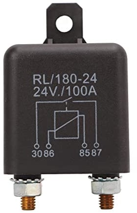 Aramox Auto Batterie-Trennrelais, KFZ Ladestarter-Relais, Starter-Relais, Batterie-Trennrelais, Laderelais, Schalter für Autos, Motorräder, Anlasser, Motoren, GPS (24V)