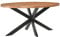 Maison ESTO Esstisch Rocky oval Mangoholz Hellbraun Metall Esszimmertisch Tisch Dinnertisch (160 x 90 cm)