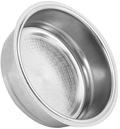 51mm Edelstahl Kaffeefilterkorb, Einschichtiges Filterkorb Siebträger, Wiederverwendbare Poröser Filterkorb für Zuhause Büro und Cafe