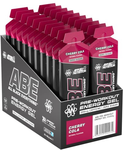 Applied Nutrition ABE Pre Workout Gel - All Black Everything Pre Workout Gel, Energy & Physical Performance with Citrulline, Creatine, Beta Alanine (20 x 60ml Gels) (Cherry Cola)