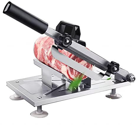 GOOBIX Multifunctional Meat Slicer, Electric Deli Food Slicer for Home, Adjustable Meat and Vegetables Slicer,0.3-0.8mm Adjustable Thickness for Meat, Bread