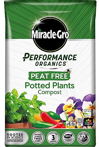 20L Performance Organics Compost for Potted Plants, Peat Free, Multi Purpose Fertiliser for Healthy Growth Indoor & Outdoor
