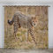 SJSXWQN Gardinen Gelber Leopard Vorhänge mit Ösen Vorhang Blickdicht Thermo Verdunklungsvorhänge Schiebegardinen für Schlafzimmer Wohnzimmer H 138 x B 117 cm 2er Set