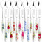 xlehoely 14 Pcs Dessert Forks and Spoons Silverware Set,Stainless Steel Cutlery Forks,Mini Coffee Spoons Pastry Forks with Porcelain Handles,Cake Forks Tea Spoons for Dessert Appetizers,Salad,Fruit