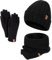 HEYO Damen Winterset gestrickte Mütze Schal weiche Handschuhe warmes Set für Damen Gefütterte Wintermütze mit Großer Winterschal Damenschal (Schwarz)