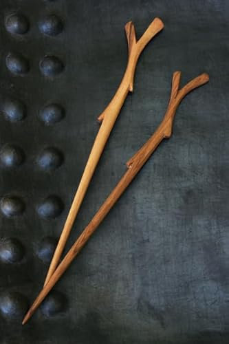 Baguettes en bois d'olivier sauvage sculptées à la main