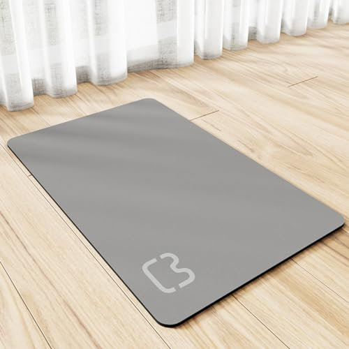 Dog Food Mat, Absorbent Dog Mat for Food and Water Bowl, Super Absorbent Quick Drying Pet Food Mat, Dog Cat Placemats for Food and Water(Light Gray,35 * 50cm)