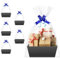 PräSentkorb Leer Pappe, [5set Pack Schwarz]GroßE Leere GeschenkköRbe Mit Griffen FüR Frauen MäNner Urlaub, Geburtstag, Weihnachten, Valentinstag, Hochzeit Baby Party Geschenk Und Jede Gelegenheit