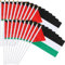 JUNEBRUSHS Palästina Flagge Klein, 20 Stück Palestine Flag Small 14×21 cm Handheld Wehende Palästina Flagge mit Stange für Outdoor Decoration