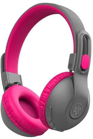JLab JBuddies Studio 2 Kids Headphones Wireless - Bluetooth Headphones Kids for Boys & Girls, Volume Limited Childrens Earphones with Mic, 65+ Hr Playtime, Noise Isolation, Sharing & Wired Mode, Pink