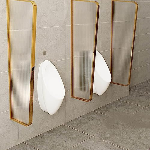 Urinal-Trennwand-Schutzwand, an der Wand montierter Urinal-Sichtschutz für Männer, Urinal-Trennwand für Toilettentrennwände (Rose D, 3-teiliges Set)