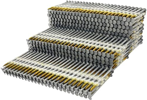 1000 Count 21 Degree Framing Nails-Hot Dipped Galvanized(2 x 0.113)Full Round Head for Pneumatic Electric 20 to 22 Degree Framing Nail Guns