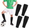 2 Pairs Football Sock Sleeves, Soccer Shin Guards Compression Sleeve, Professional Team Leg Sock Sleeve Fits Over Shin Pads, for Football Games Beginner, Running, Training