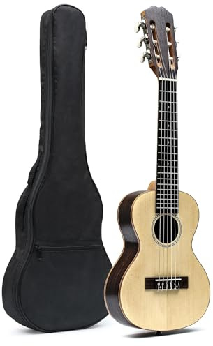 Ukulele Erwachsene 28 6-saitige Ukulele Mit Mini-Reisetasche(Right hand)
