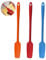 Spatule Silicone avec Longues Poignées, Lot de 3 Marises de Cuisine en Caoutchouc pour épandeur de Confiture, Spatule Silicone Cuisine Anti-adhésif Résistant à la Chaleur pour Bocal