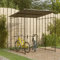 Fasba Fahrradschuppen Unterstand Lagerschuppen Fahrradunterstand Überdachung Fahrrad Schuppen Fahrradgarage 190x190x222cm Stahl Schwarz