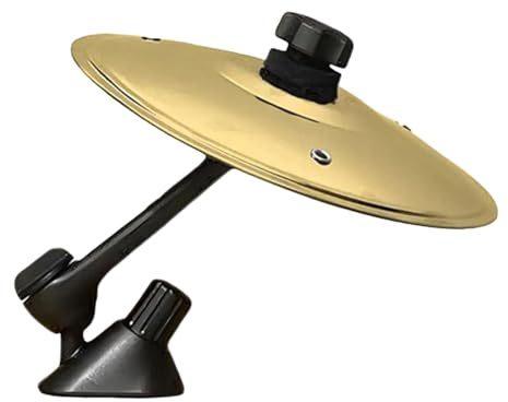 KLINNA Auto Crash Becken - Lustiges Mini Trommel Zubehör für Lüftungsgitter | Car Cymbals Air Vent Clip, Cooles Auto Schlagzeug Gadget und Geschenkidee für Männer & Fahrer(Gold)