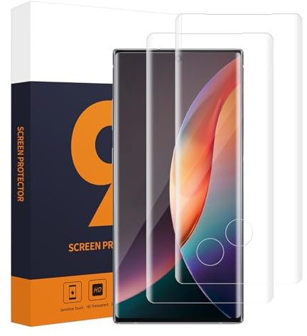 Carantee 2 Stück Schutzfolie für Panzerglas für Samsung Galaxy Note 10, 3D-Volle Bedeckung Fingerabdruck-ID 9H Härte Frei von Kratzern HD-Klar Sensitive Touch Samsung Note 10 Displayschutz