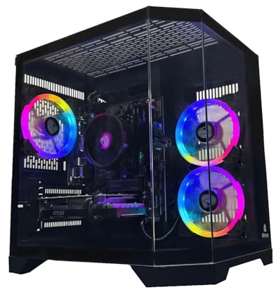 NitroPC - PC Gaming Avancé (AMD Ryzen 7 5700X 3,4 GHz, RTX 5060 8GB, RAM 32GB, M.2 1TB, Windows 11 Pro, WiFi) Ordinateur de Bureau, PC Gamer (Noir)