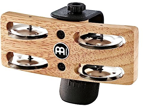 Meinl Percussion Professional Heel Tambourine, Fußtamburin zur Befestigung an der Ferse - Cajon Add-Ons / Cajon Zubehör - Siam Eiche (PHTA)