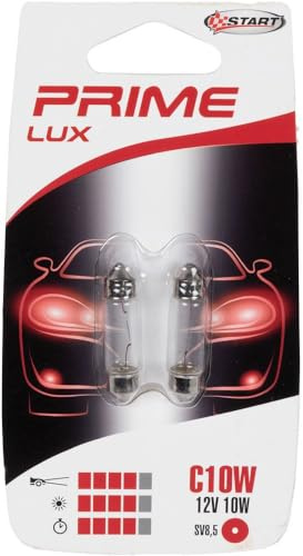 START C10W Glühlampenpaar für Torpedo-Autolichter 12V 10W SV8.5-Sockel