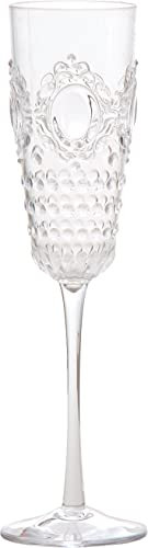 Set 6 Flute Trasparenti Champagne Baci Milano Acrylic Glasses Bicchieri Baroque & Rock EmozionarSi