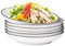 YOLIFE 20 cm Shallow Pasta Bowls, 560 ml White Black Trim Salad Bowls Set of 6, Porcelain Plates Serving for Dinner