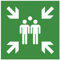 MBS-FIRE® - Cartello da collezione, punto di raccolta, 20 x 20 cm, in plastica ISO7010 ASR