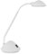 MAUL Schreibtischlampe LED MAULarc | Kleine Schreibtischlampe mit Standfuß | Klassische Tischlampe für Schreibtisch, Büro | Flexible LED Lampe mit 3000K warmweißem LED Licht | Weiß
