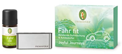 PRIMAVERA Fahr Fit Geschenkset - Grapefruit, Douglasfichte, Lemongras - Aromaöl, Raumspray, Aromatherapie - belebend