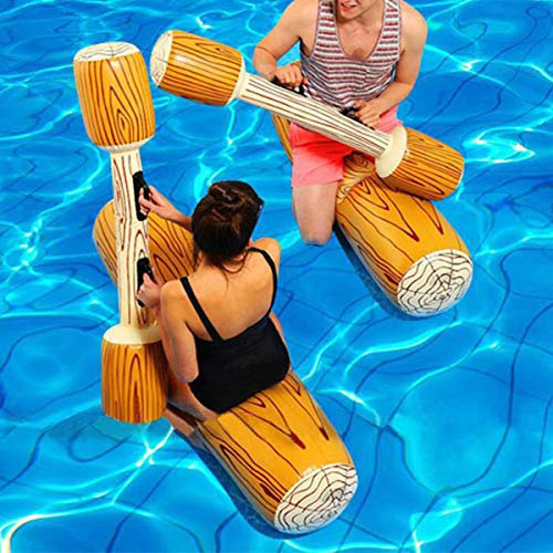 Ruiqas Gonflable Flottant Rangée Jouets Piscine Fête Bord de Mer Sports Nautiques Jeux Flotteur Gonflable pour Deux Personne