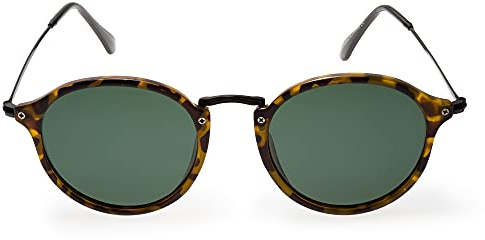 Contacta, Dakar Sole, Occhiali da Sole Polarizzati per Uomo e Donna, Montatura Arrotondata, Visione Nitida, Occhiali Colore Demi, Lente Verde, Confezione con Sacchetto Portaocchiali, 20g