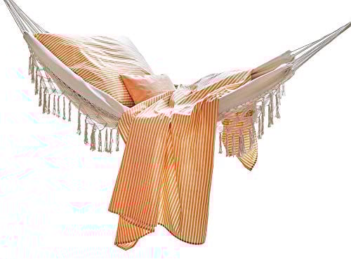 Irisette Sommer-Set 2-TLG. Renforcé orange-weiß Größe 80x80 cm / 150x220 cm