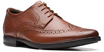 Clarks Howard Wing Mens Dark Tan Lea, 12