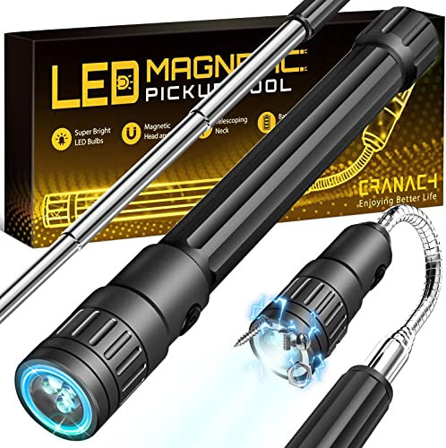 Regalo Uomo Originale Torcia Magnetica - Natale Originali San Valentino Festa del Papa Idee Regalo Papa Uomo Anziano Portatile LED Telescopico Lampada con Calamita Lavoro Officina Torcia Multifunzione