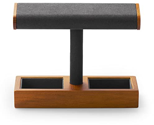 Oirlv Solid Wood Watch Stand,Watch Display Holder for Men(Grey)