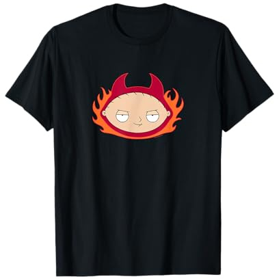 Family Guy Devil Stewie with Flames Cartoon T-Shirt