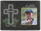 PR Print Royal Schieferplatte selbst gestalten - Gedenktafel mit Foto, Name & Datum bedrucken - Kreuz mit Blumen - du fehlst - Grabtafel, Grabschmuck | Schiefertafel 20x30 cm