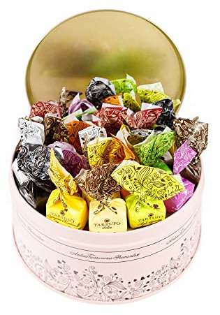 GUSTONE. gemischte Premium Trüffel Collection in edler Geschenkdose - 30 hochwertige Schokoladen-Trüffelpralinen von Torroneria Piemontese