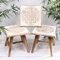 White Washed Rustic Shabby Chic Wooden Hand Carved Mango Wood Stool / Plant Stand - Design Variations