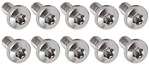 QUARKZMAN M2x5mm Torx Sicherheit Schrauben x 50Stk 304 Edelstahl Schaltfläche Kopf Torx Steckdose Maschine Schrauben Volle Gewinde für Möbel Gleisanschluss [Silberton]