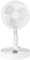 16 Inch Metal Pedestal Floor Fan, Chrome Standing Fan With 5 Blades, Oscillating Function, 3 Speed Settings, Adjustable Height, Silent Operation, 50W (White-1)
