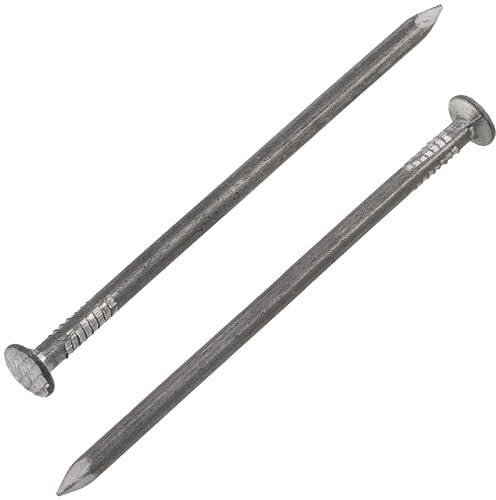 AERZETIX - C70855 - Lot de 300 Clous à tête plate Ø3.1x70 mm - diamètre de la tête Ø7 mm - en acier - couleur argent - rembourrage bardage menuiserie