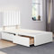 ComfoRest - Sophisticated 3FT Single Bed Base | Spacious Frame with 2 Storage Drawers | Durable Design for Practical Living | Versatile Choice for Contemporary Interiors (White Plush)