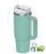 COZOME Trinkbecher mit Deckel und Strohhalm, 30oz Thermobecher mit Henkel, 880ml Doppelwandiger Vakuum Isolierbecher, Kaffeebecher to go Thermo und Kalter für Camping, Geschenk