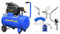 Goodyear - Compresseur avec accessoires air/peinture 50 litres. Capacité d'aspiration 210 litres/minute. 2 800 tr/min. Pression nominale 8 bar/115 PSI. Régulateur robuste avec connexion rapide