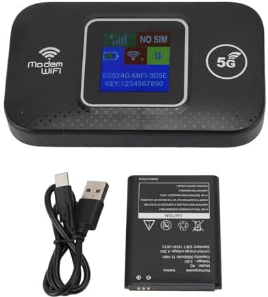 4G LTE WLAN-Router 300 Mbit/s Hochgeschwindigkeitsfreigabe für Bis zu 10 WLAN-Geräte Unterstützt B1/3/7/8/20/38/40/41 LCD-Display, Entsperrter Drahtloser Internet-Router für Europa