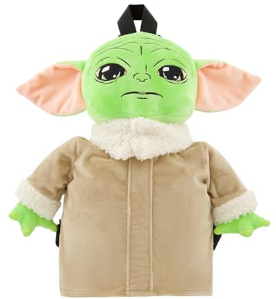 Concept One Unisex-Erwachsene Mini Backpack, The Mandalorian Plush Small Travel Bag Purse for Men and Women Plüsch-Rucksack, 3D Grogu, Einheitsgröße
