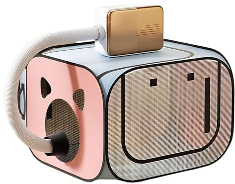 IXPIUZB Asciugatura per Gatti E Cani di Piccola, Grande capacità Scatola Asciugatrice Automaticas per Gatti E Cani di Piccola, Scatola per Asciugatura per Animali Domestici