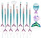 12PCS Make-up Pinsel Set mit Meerjungfrau Schönheit Haarclip, Frauen kosmetische Bürsten Set Foundation Pulver Eyeliner Blush Concealer Pinsel Kinder Mädchen Weihnachts-Make-up-Werkzeug-Set Geschenke